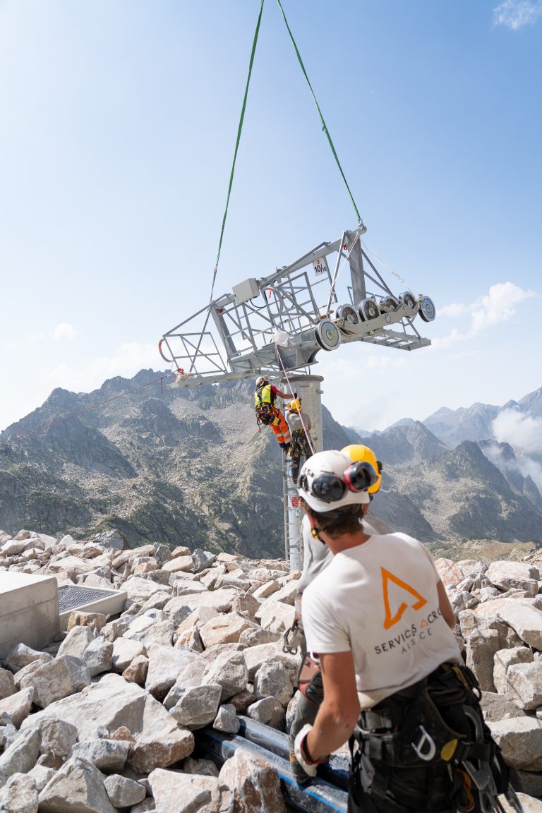 chantier heliportage tourmalet 4 termes remontée mécanique